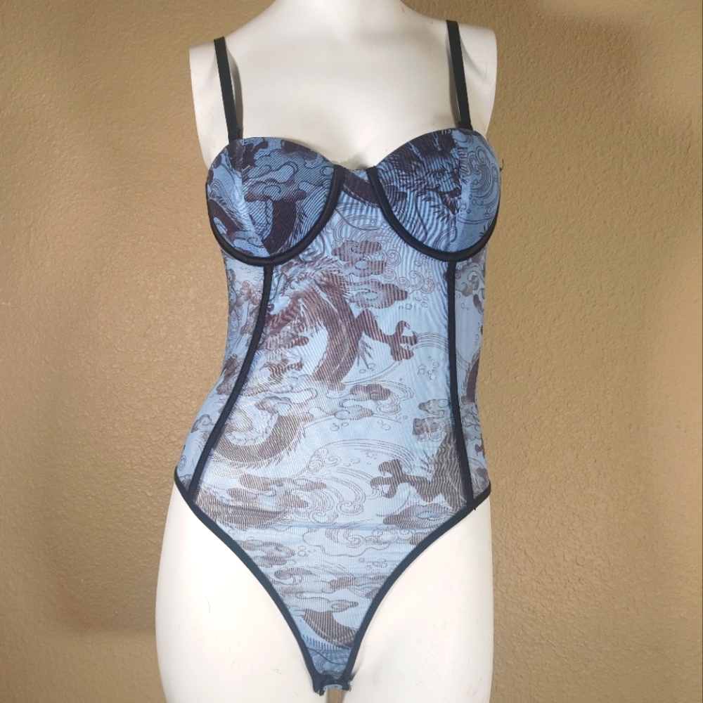 ʕ·ᴥ·ʔ My Boo Dragon Print Body Suit Small